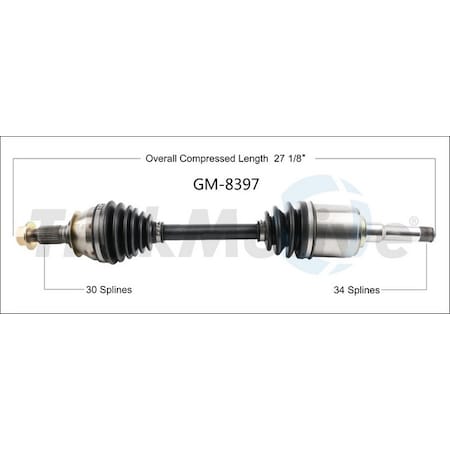 Surtrack Axle Cv Axle Shaft, Gm-8397 GM-8397
